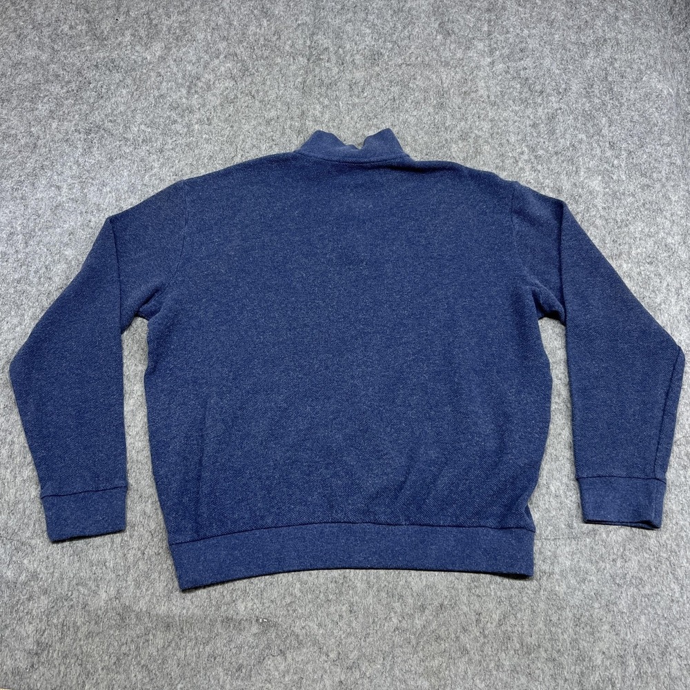 Polo Golf Ralph Lauren Sweater Mens XL Blue 1/4 Zip Mock Neck Alpaca Blend Peru - Picture 2 of 16
